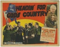 3x216 HEADIN' FOR GOD'S COUNTRY TC '43 close up of William Lundigan surrounded by angry mob!