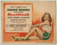 3x218 HEARTBEAT TC '46 great full length image of super sexy Ginger Rogers showing her legs!
