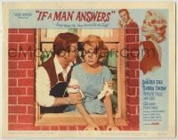 3x723 IF A MAN ANSWERS LC #8 '62 close up of Bobby Darin comforting sad Sandra Dee at window!