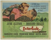 3x250 INTERLUDE TC '57 directed by Douglas Sirk, art of Rossano Brazzi romancing June Allyson!