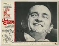 3x742 JOHNNY CASH LC #7 '69 smiling super close up of the legendary country music star!