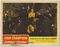 3x743 JOHNNY GUITAR LC #8 '54 Mercedes McCambridge watches Joan Crawford about to be hung!