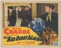 3x258 KID RIDES AGAIN TC '43 Buster Crabbe as outlaw Billy the Kid, Fuzzy St. John!