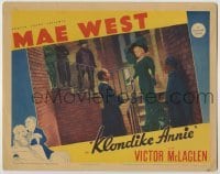3x755 KLONDIKE ANNIE LC '36 Tetsu Komai & other men confront Mae West on stairs, Hirschfeld art!