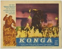 3x756 KONGA LC #5 '61 great close up of the giant angry ape inside burning building!