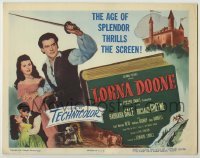 3x271 LORNA DOONE TC '51 swordfighting swashbuckler Richard Greene, pretty Barbara Hale!