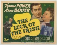 3x276 LUCK OF THE IRISH TC '48 Tyrone Power, Anne Baxter, art of leprechaun Cecil Kellaway!