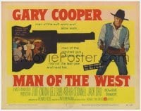 3x291 MAN OF THE WEST TC '58 Gary Cooper is the man of the notched gun and fast draw!