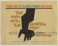 3x292 MAN WITH THE GOLDEN ARM TC '56 Frank Sinatra, Otto Preminger, drugs, classic Saul Bass art!