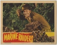 3x797 MARINE RAIDERS LC '44 close up of Robert Ryan about to throw a grenade in World War II!