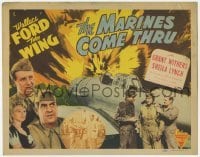 3x297 MARINES COME THRU TC R43 Wallace Ford, Toby Wing, intense crashing airplane image!