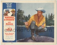 3x800 MARSHALS IN DISGUISE LC '54 Guy Madison as Wild Bill Hickok crouching with guns drawn!