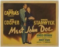 3x311 MEET JOHN DOE TC '41 Frank Capra, Gary Cooper, Barbara Stanwyck, rare linen first release!
