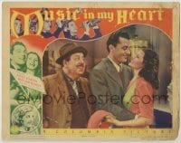 3x816 MUSIC IN MY HEART LC '40 romantic close up of Tony Martin holding sexiest Rita Hayworth!