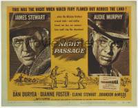 3x344 NIGHT PASSAGE TC '57 nothing could stop the showdown between James Stewart & Audie Murphy!