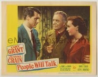 3x849 PEOPLE WILL TALK LC #4 '51 Sidney Blackmer between Cary Grant & pretty Jeanne Crain!