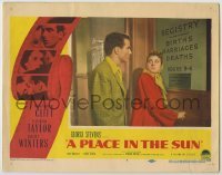 3x853 PLACE IN THE SUN LC #4 '51 Montgomery Clift follows Shelley Winters into registry office!