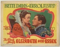 3x858 PRIVATE LIVES OF ELIZABETH & ESSEX LC #6 R51 romantic close up of Bette Davis & Errol Flynn!