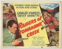 3x375 RAIDERS OF TOMAHAWK CREEK TC '50 art of Charles Starrett as the Durango Kid & Smiley Burnett