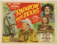 3x376 RAINBOW OVER TEXAS TC '46 great image of Roy Rogers, Trigger, Dale Evans & Gabby Hayes!