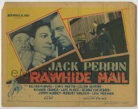 3x380 RAWHIDE MAIL TC '34 two great images of cowboy hero Jack Perrin + art of him on horse!