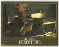 3x875 ROAD TO PERDITION 10.5x13.5 LC '02 Sam Mendes directed, c/u of Tom Hanks pointing gun!