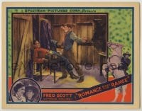 3x882 ROMANCE RIDES THE RANGE LC '36 cowboy hero Fred Scott in death struggle with bad guy!