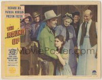 3x885 ROUNDUP LC '41 townspeople watch cowboy Preston Foster hug sad young girl!
