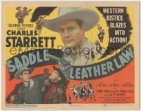 3x400 SADDLE LEATHER LAW TC '44 Charles Starrett, Dub Taylor, western justice blazes into action!