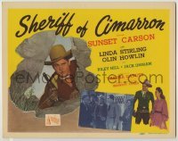 3x414 SHERIFF OF CIMARRON TC '45 Yakima Canutt directed western, Sunset Carson, Linda Sterling!