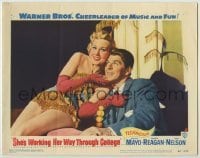3x899 SHE'S WORKING HER WAY THROUGH COLLEGE LC #5 '52 sexy smiling Virginia Mayo w/ Ronald Reagan!