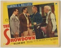 3x901 SHOWDOWN LC '40 William Boyd as Hopalong Cassidy grabbing Morris Ankrum by the shoulder!