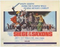 3x415 SIEGE OF THE SAXONS TC '63 King Arthur's Camelot, cool knight on horseback art!