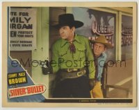 3x905 SILVER BULLET LC '42 Johnny Mack Brown with gun drawn with Fuzzy Knight close behind!