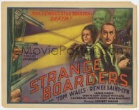 3x453 STRANGE BOARDERS TC '38 Renee Saint-Cyr, Tom Wallis, an English spy mystery thriller!