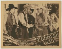 3x927 SUNDOWN TRAIL LC '34 cowboy hero Wally Wales protects Fay McKenzie from three bad guys!
