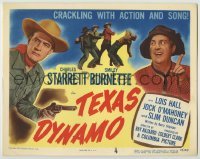 3x464 TEXAS DYNAMO TC '50 Charles Starrett as the Durango Kid, Smiley Burnette, action & song!