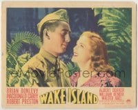 3x972 WAKE ISLAND LC '42 romantic close up of soldier Macdonald Carey & pretty Barbara Britton!