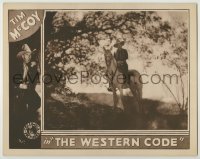 3x979 WESTERN CODE LC '32 great far shot of cowboy hero Tim McCoy on his horse!