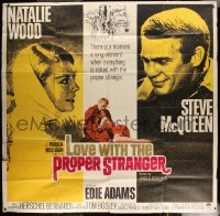 3y111 LOVE WITH THE PROPER STRANGER 6sh '64 Natalie Wood risks everything with Steve McQueen, rare!