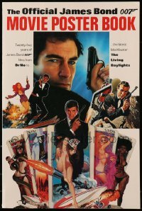 3y023 OFFICIAL JAMES BOND 007 MOVIE POSTER BOOK softcover book '87 full-page & full-color!