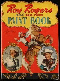 3y025 ROY ROGERS die-cut softcover book '50 cool Paint Book with Dale Evans & Trigger!