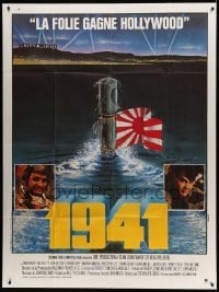 3y589 1941 style B French 1p '79 completely different art of Japanese submarine in Hollywood!
