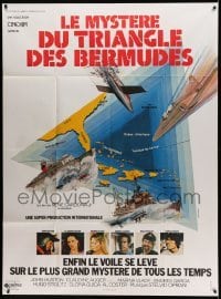 3y616 BERMUDA TRIANGLE French 1p '78 different Claudine Mercier art of lost ships & planes!