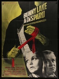 3y635 BUNNY LAKE IS MISSING French 1p '66 Otto Preminger, different art by Georges Kerfyser!