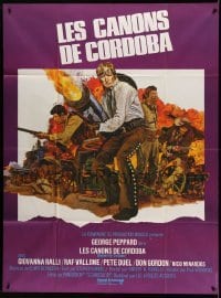 3y638 CANNON FOR CORDOBA French 1p '70 art of George Peppard with cannon by war montage!