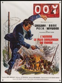 3y646 CHAIRMAN French 1p '69 U.S.-British-Russian Intelligence can't keep Gregory Peck alive!