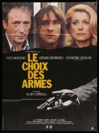 3y649 CHOICE OF ARMS French 1p '81 Catherine Deneuve, Gerard Depardieu, Yves Montand + gun image!
