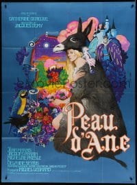 3y686 DONKEY SKIN French 1p '70 Jacques Demy's Peau d'ane, best art of Deneuve by Jim Leon!