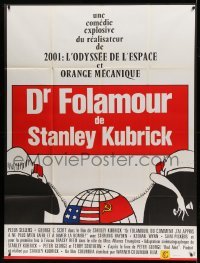 3y689 DR. STRANGELOVE French 1p R70s Stanley Kubrick classic, Sellers, Tomi Ungerer art!